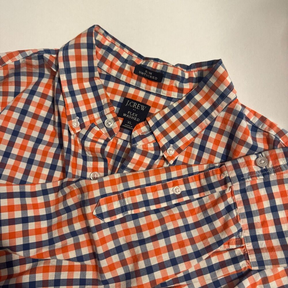 MENS J.CREW SLIM UNTUCKED BUTTON DOWN PREPPY CASUAL WORK SZ XL‎